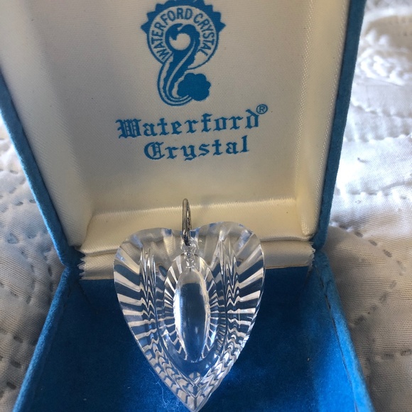 Vintage Waterford Crystal Heart Pendant - Picture 1 of 3
